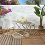 Voir la diapositive 6 : Paris Prix Table de Jardin Pliable  Barcelone  70cm Blanc & Naturel