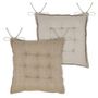 Voir la diapositive 4 : STOF Lot de 4 galettes de chaise réversible coton jute Kinogi