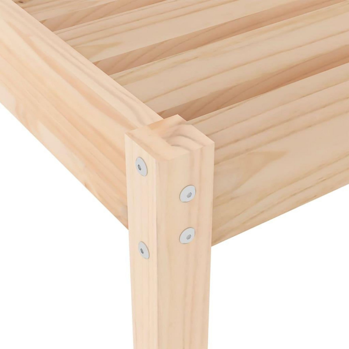 VIDAXL Chaises longues lot de 2 avec table bois massif de pin