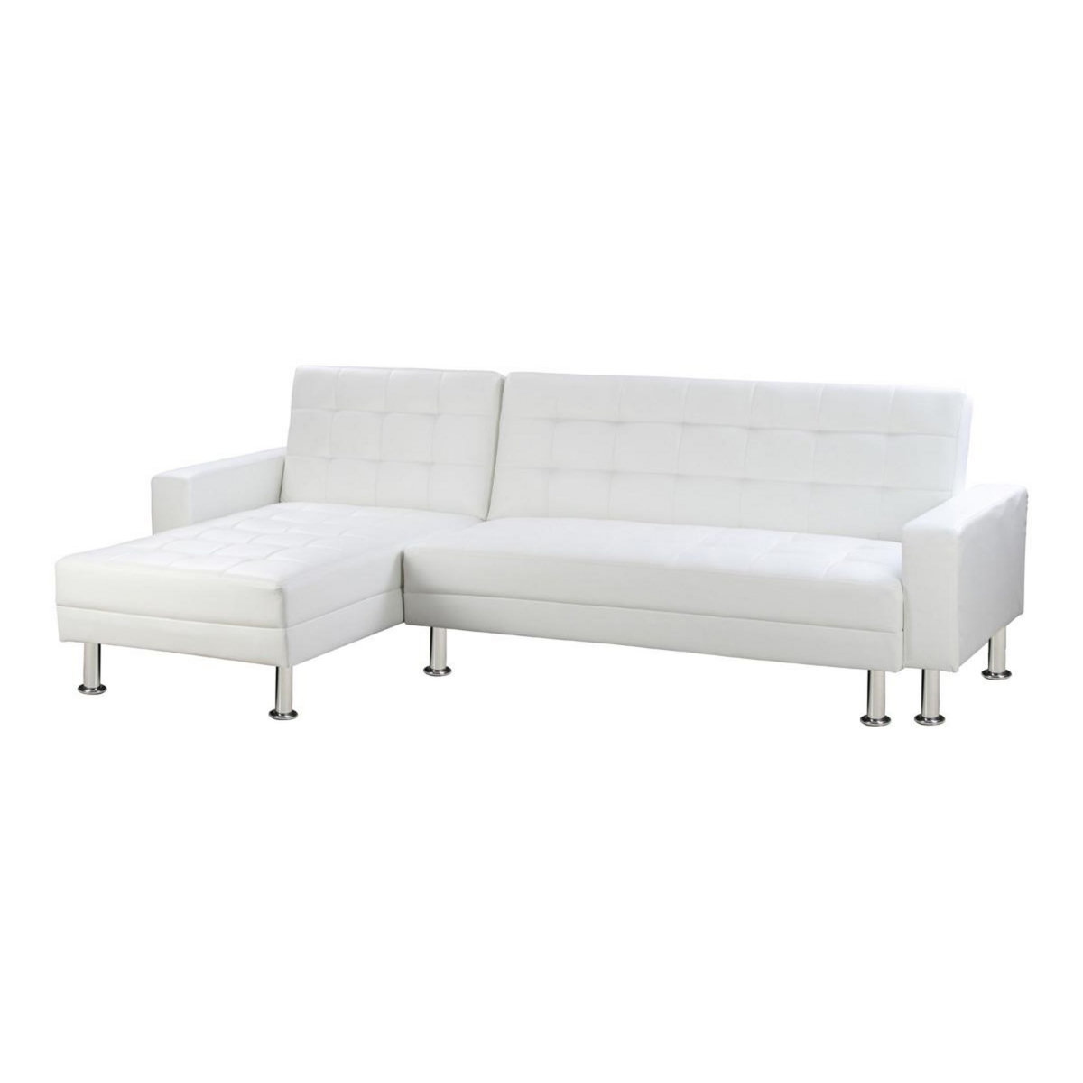 Habitat et Jardin Canapé d'angle convertible et réversible  Theo  - 258 x 82/147 x 82 cm - 4 places - Blanc