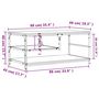 Voir la diapositive 6 : VIDAXL Table basse chene fume 90x49x40 cm bois d'ingenierie