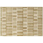 HOMCOM Tapis salon moderne poils courts style graphique beige moutarde 200 x 140 cm