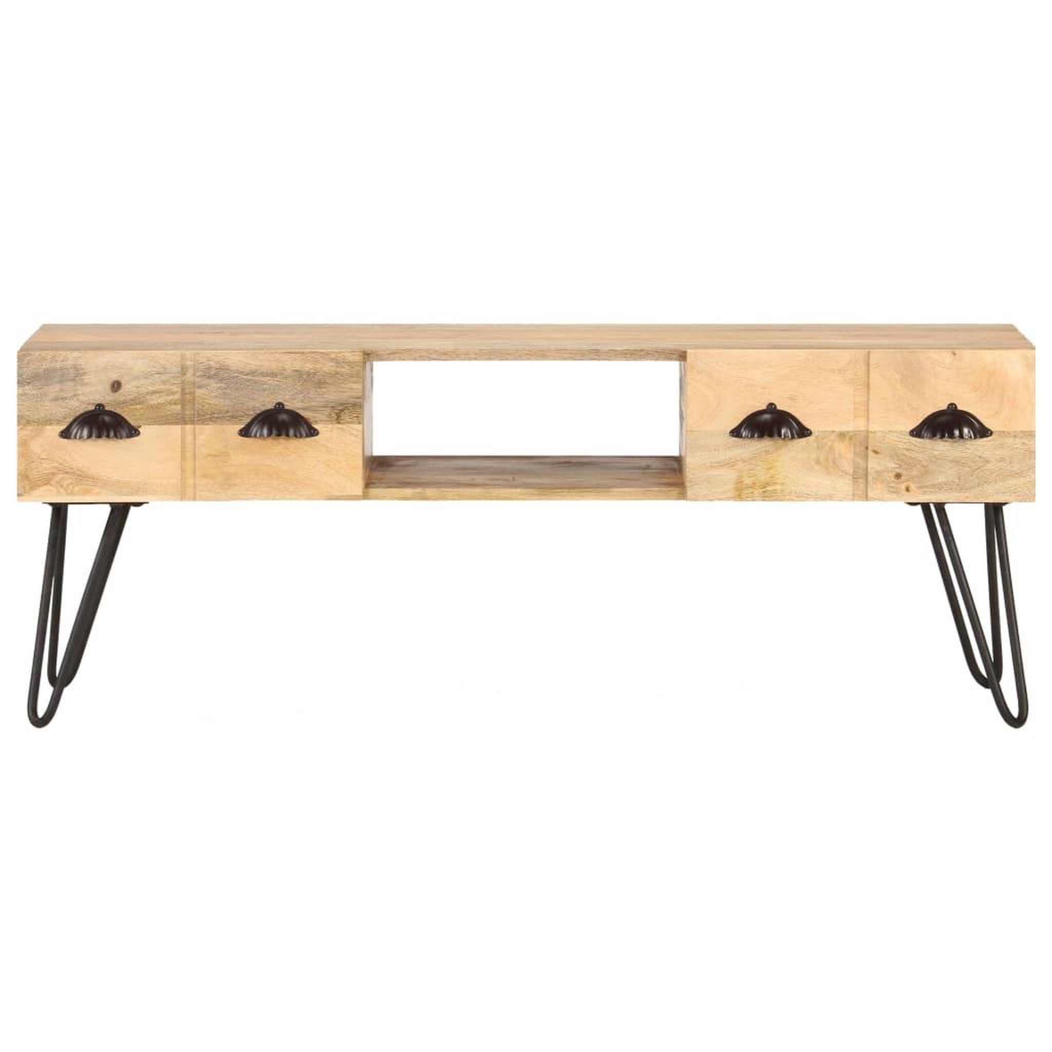 Voir la diapositive 2 : VIDAXL Meuble tv 120x35x45 cm bois solide de manguier