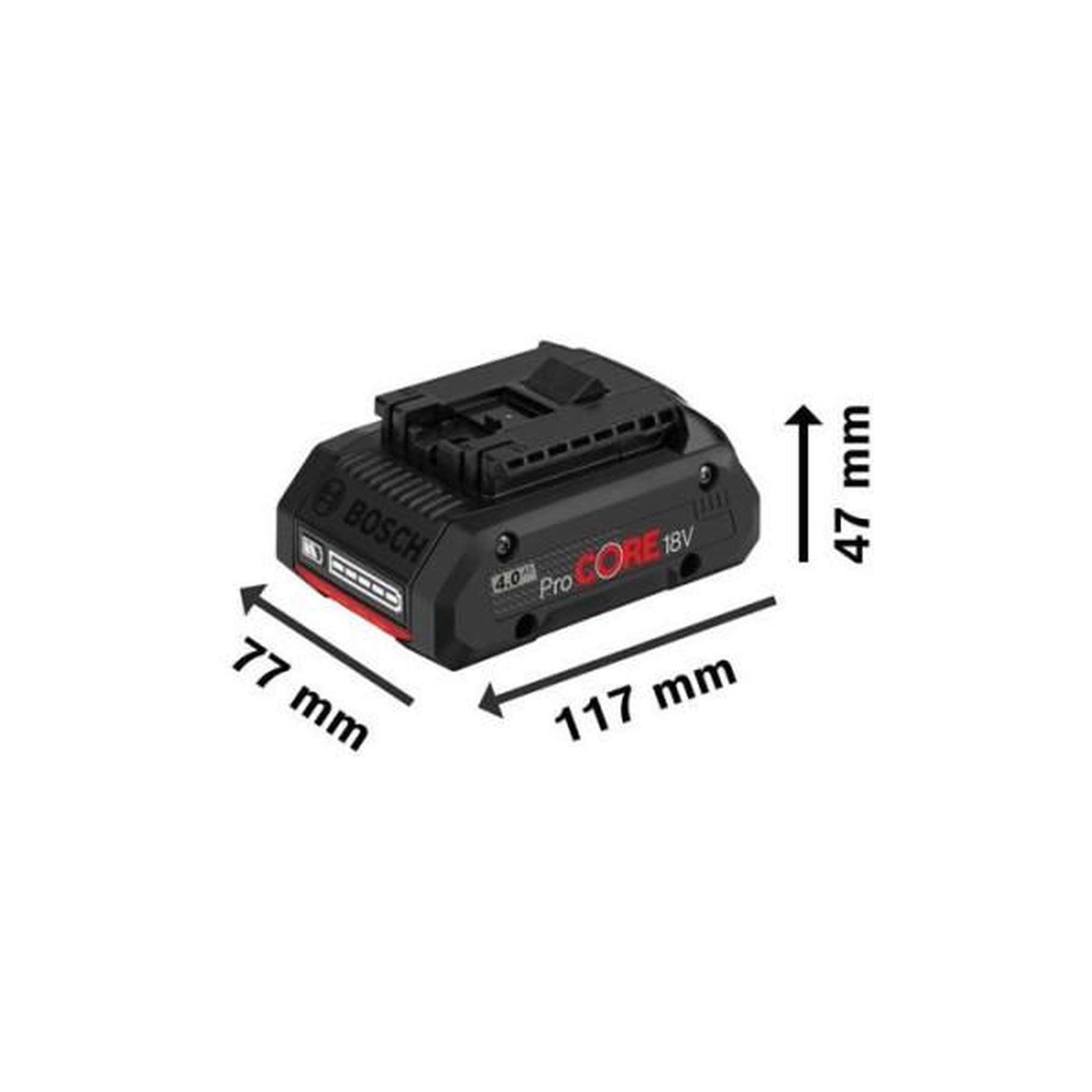 Voir la diapositive 2 : BOSCH Batterie procore 18v 4.0ah professional en boîte carton - bosch - 1600a016gb