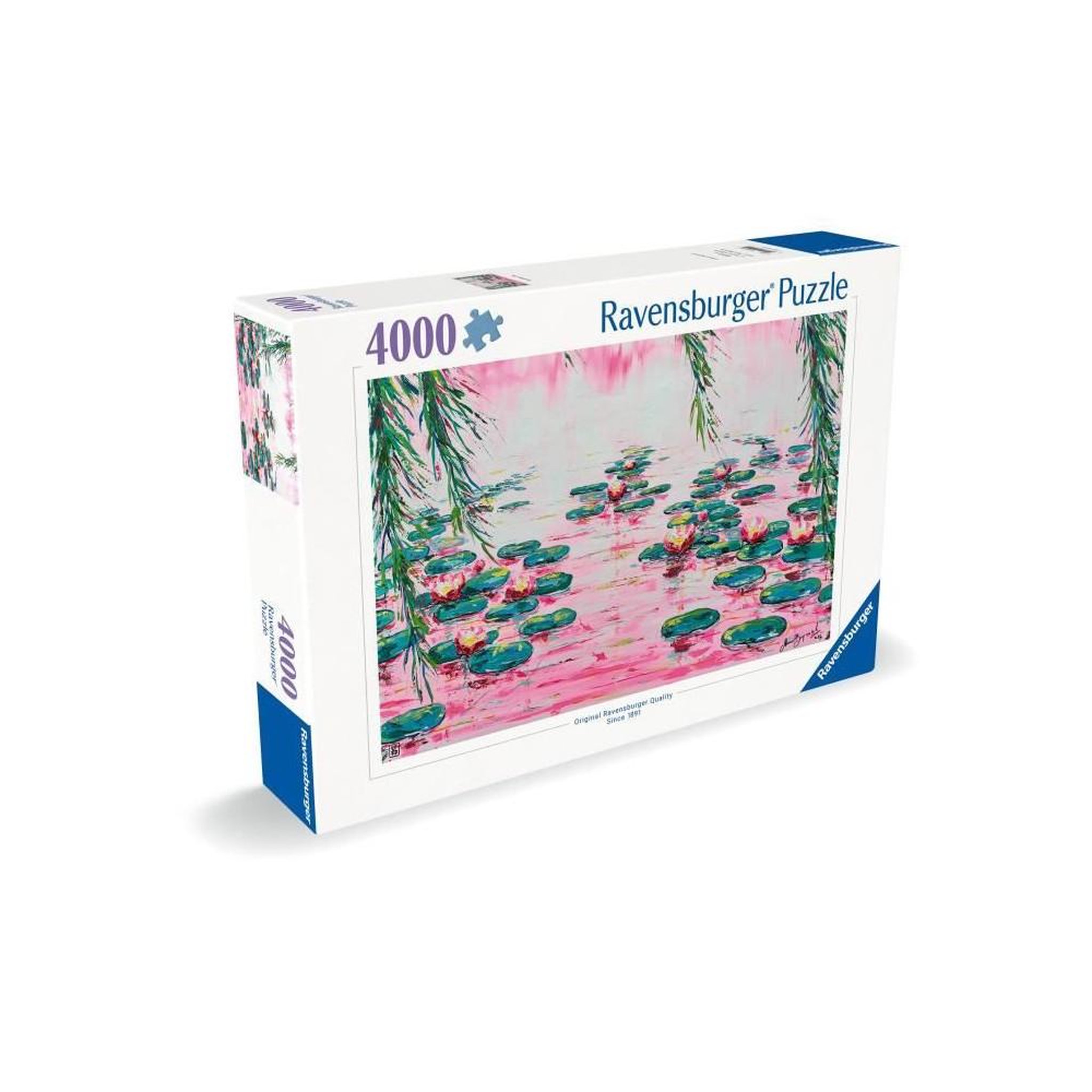 Voir la diapositive 2 : RAVENSBURGER Puzzle 4000 pièces Les Nénuphars roses – Adulte – Grand format – Haute qualité