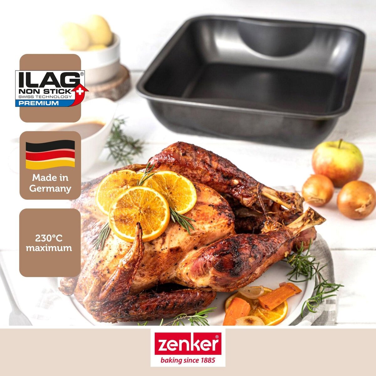 ZENKER Ensemble de 2 Plats à four XXL rectangle 40 x 34 cm Zenker Spécial Cooking