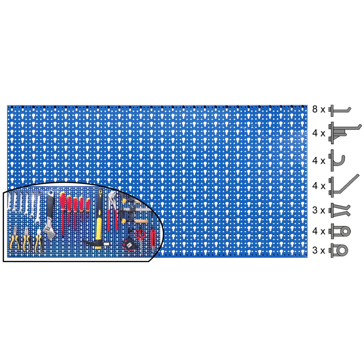 OUTIFRANCE Panneau mural perforé et accessoires 1mx0,50 OUTILFRANCE