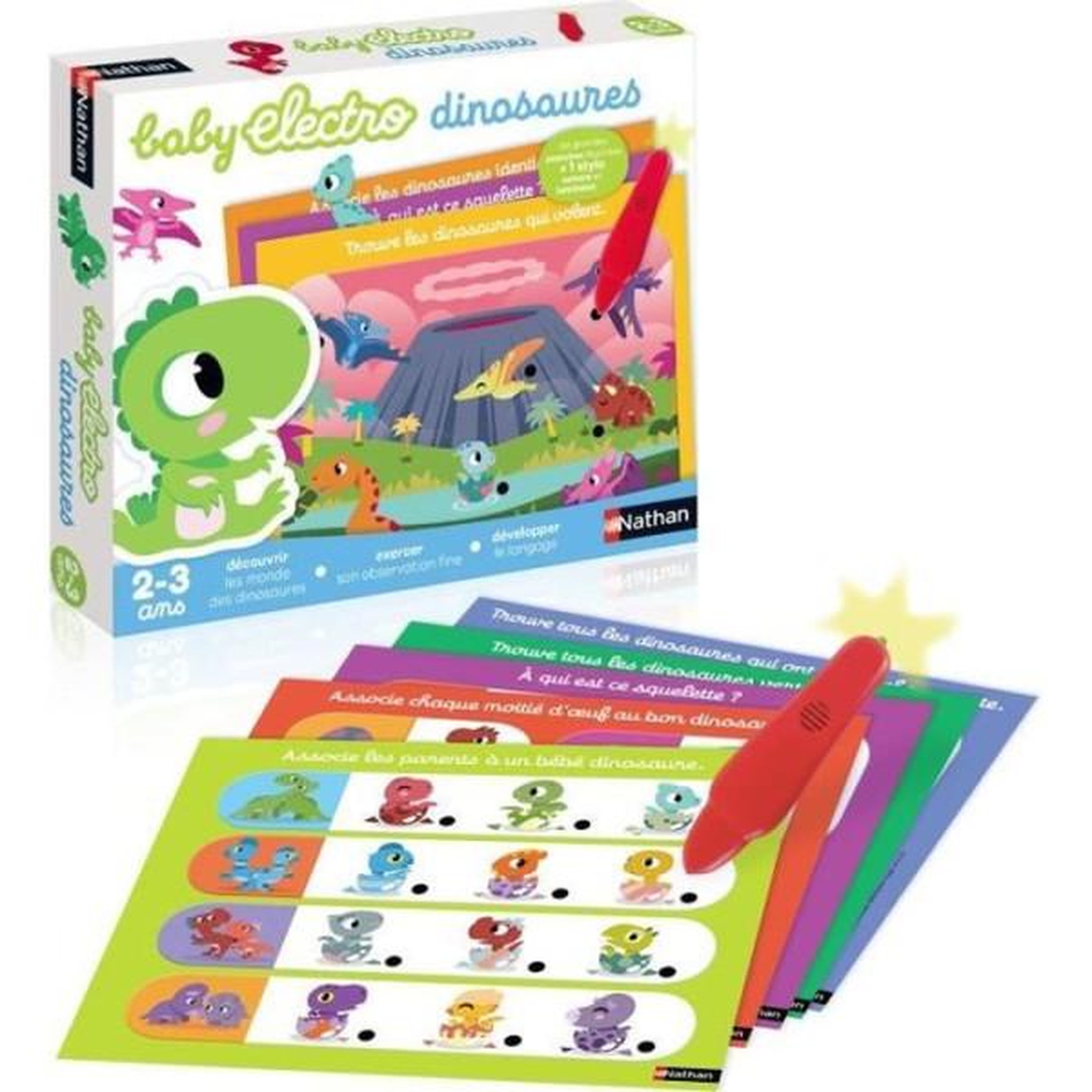 Nathan Jeu éducatif électronique - NATHAN - Baby Electro - Dinosaures - 2 ans - Intérieur