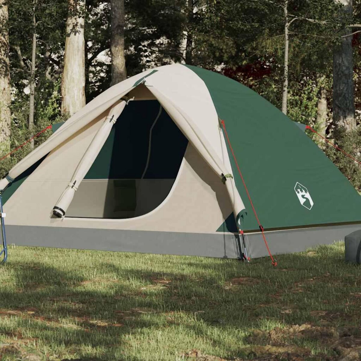 VIDAXL Tente de camping a dome 6 personnes vert impermeable