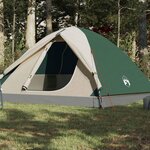 VIDAXL Tente de camping a dome 6 personnes vert impermeable