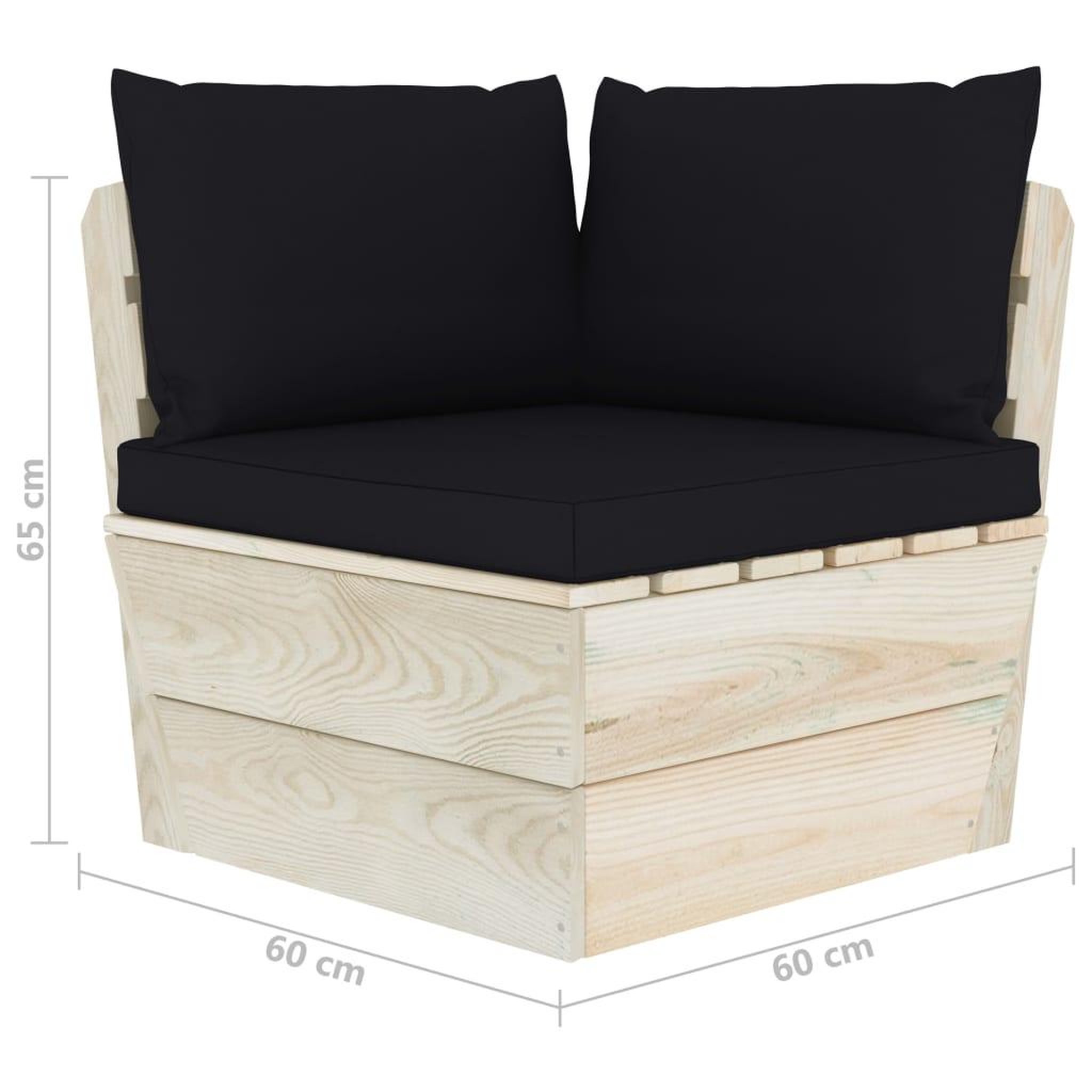 Voir la diapositive 6 : VIDAXL Salon de jardin palette 7 pcs avec coussins bois d'epicea
