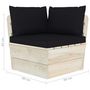 Voir la diapositive 6 : VIDAXL Salon de jardin palette 7 pcs avec coussins bois d'epicea