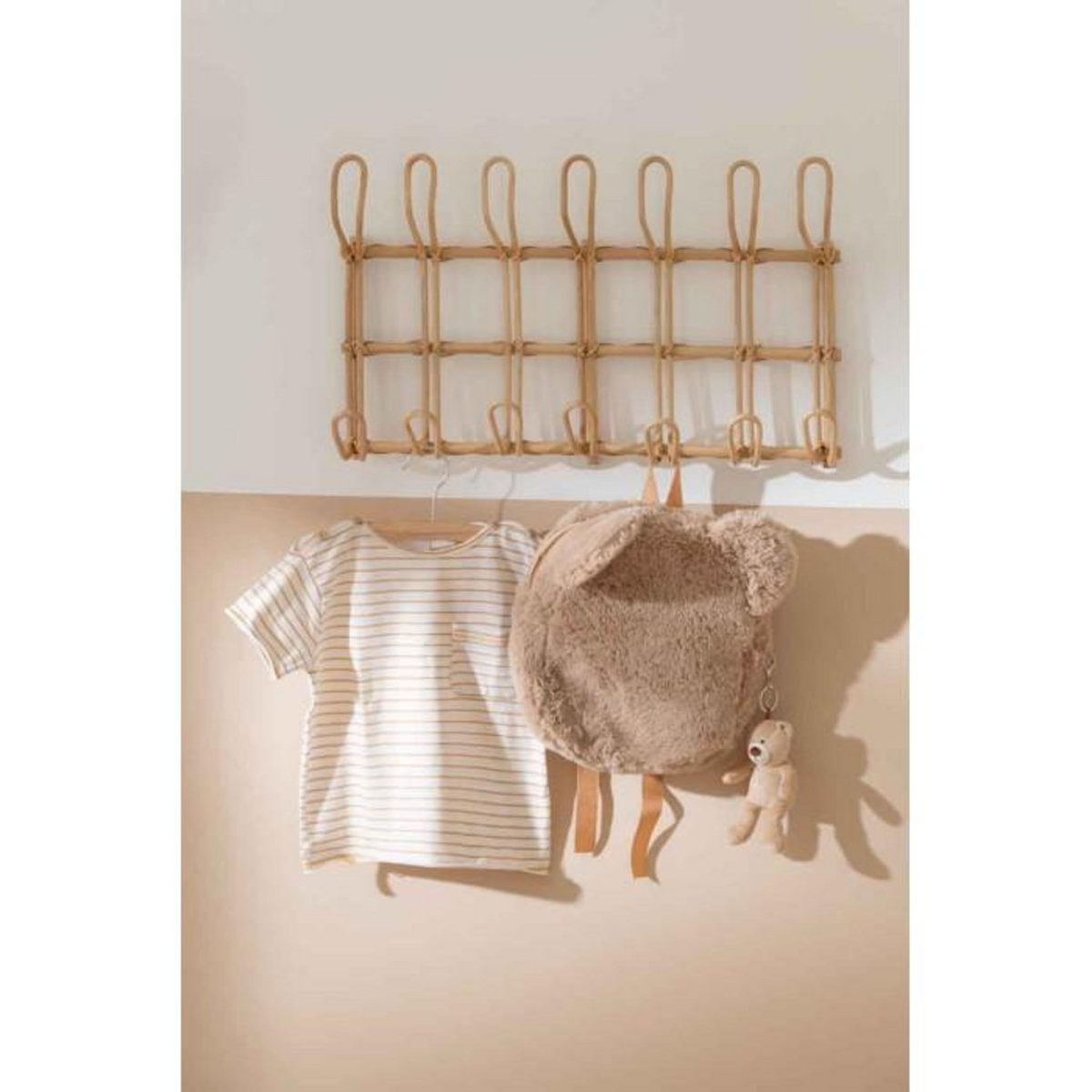 Paris Prix Patère Murale 6 Crochets  Ellen  55cm Naturel