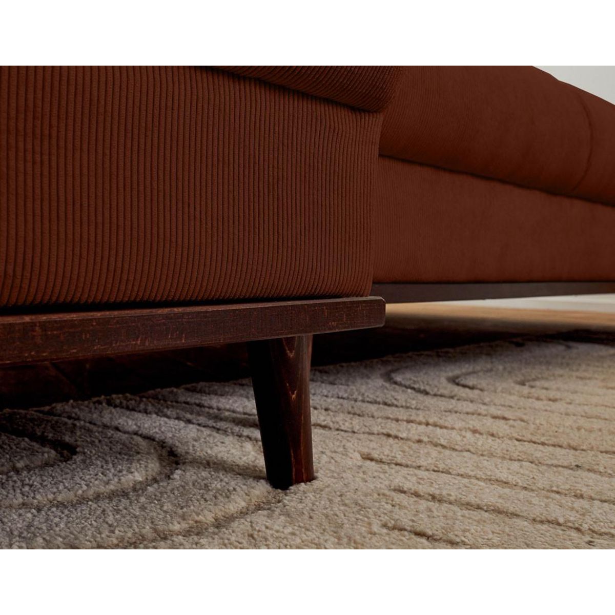 LISA DESIGN Albane - canapé panoramique en u - 7 places - convertible avec coffre - en velours côtelé