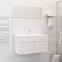 VIDAXL Meubles de salle de bain Blanc brillant Agglomere