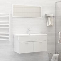 VIDAXL Armoire de salle de bain a miroir LED Blanc brillant 80x12x68cm pas  cher 