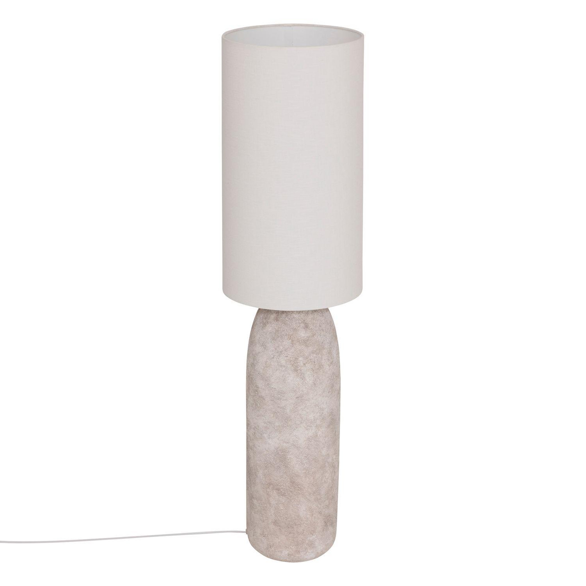 ATMOSPHERA Lampadaire cylindrique effet travertin erin - gris