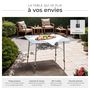 Voir la diapositive 4 : tectake Table de camping pliable gris
