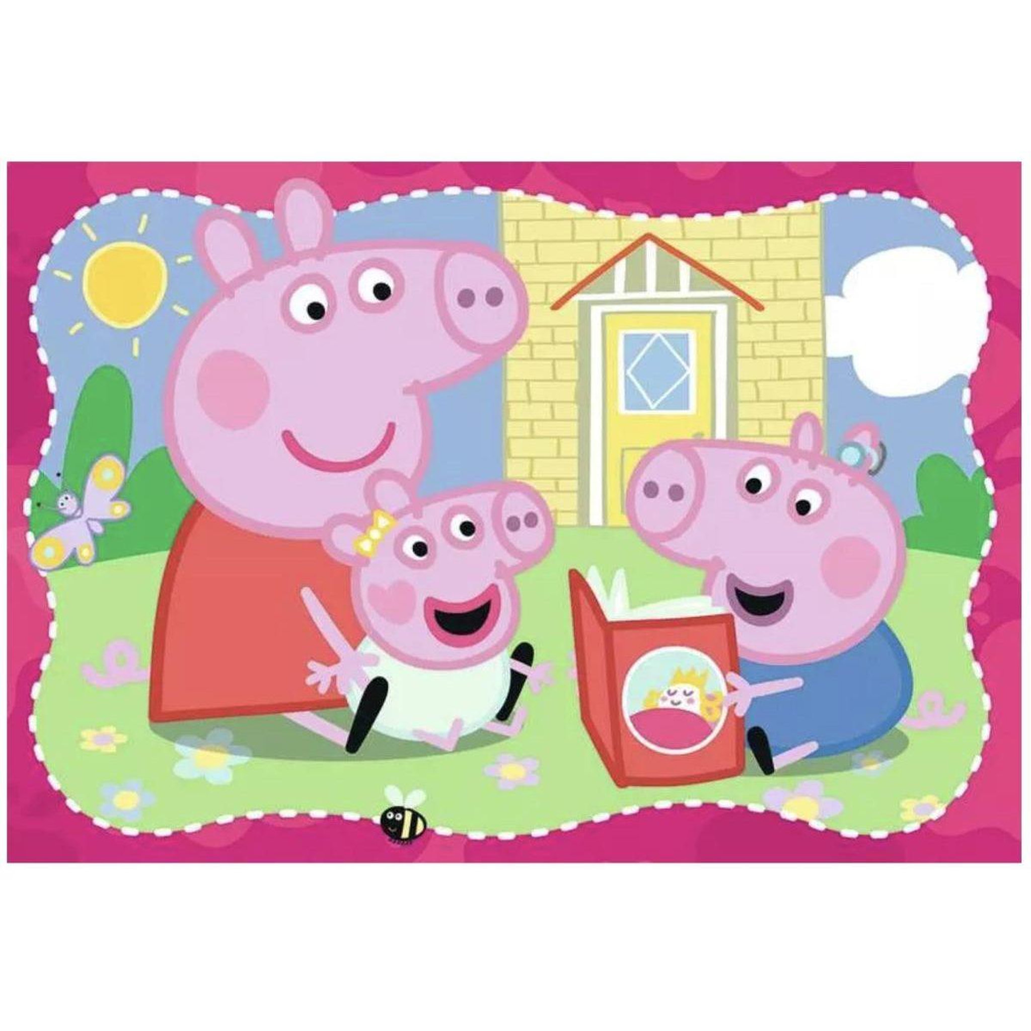 Voir la diapositive 3 : RAVENSBURGER Puzzles enfants 2x12 pieces - peppa pig - familles heureuses