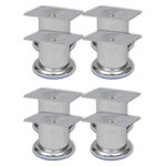 VIDAXL Pieds ronds de canape 8 pcs Chrome 60 mm
