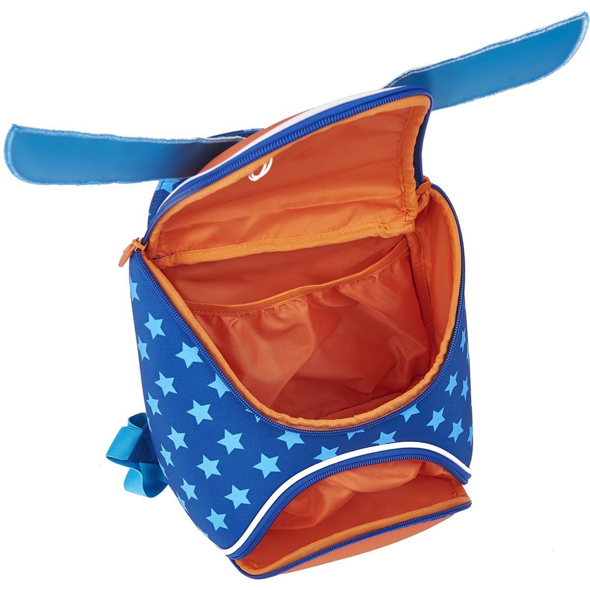 AUCHAN Sac maternelle bleu et orange Super-Héros