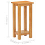 Voir la diapositive 6 : VIDAXL Table d'appoint 27x24x55 cm Bois de chene massif