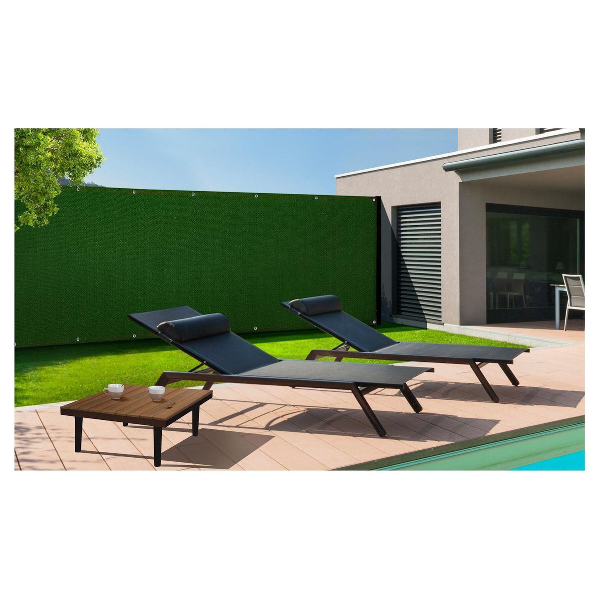 Inkazen Brise vue - Rouleau - Vert  - 1x10m - 90 gr/m²