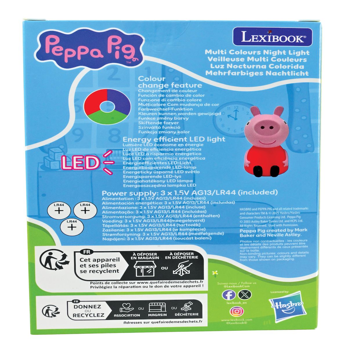 Lexibook Veilleuse de poche Peppa Pig