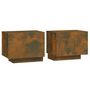 Voir la diapositive 2 : VIDAXL Table de chevet Chene fume 100x35x40 cm Bois d'ingenierie