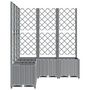 Voir la diapositive 5 : VIDAXL Jardiniere avec treillis gris clair 120x120x136cm polypropylene
