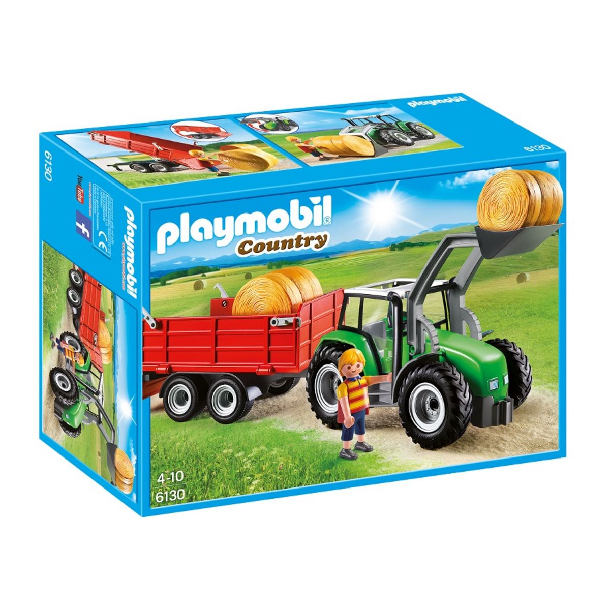 PLAYMOBIL 6130 - Country - Tracteur avec pelle et remorque