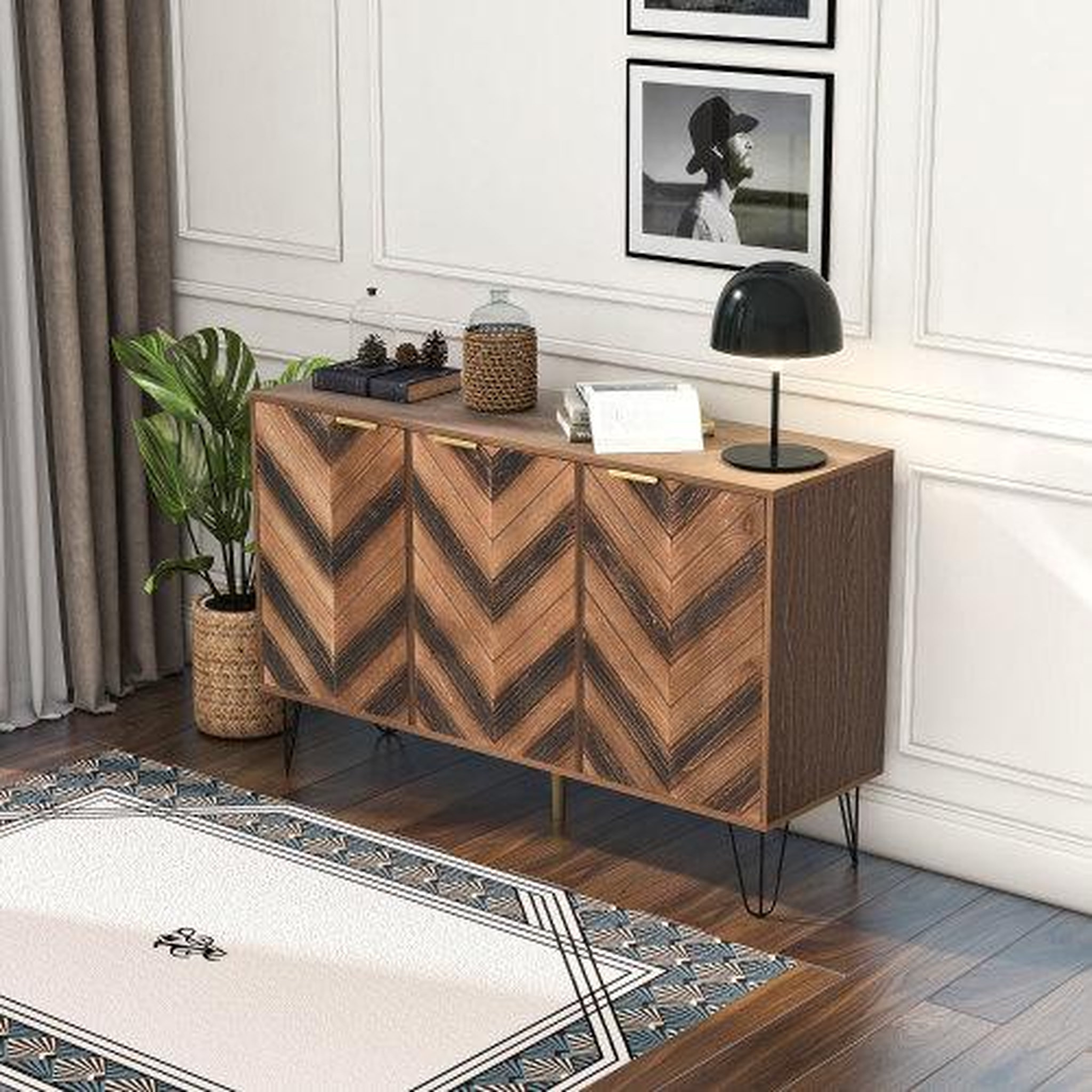 Voir la diapositive 5 : MERAX Buffet 3 porte(s) 0 tiroir(s) - 120 cm naturel panneau de particules