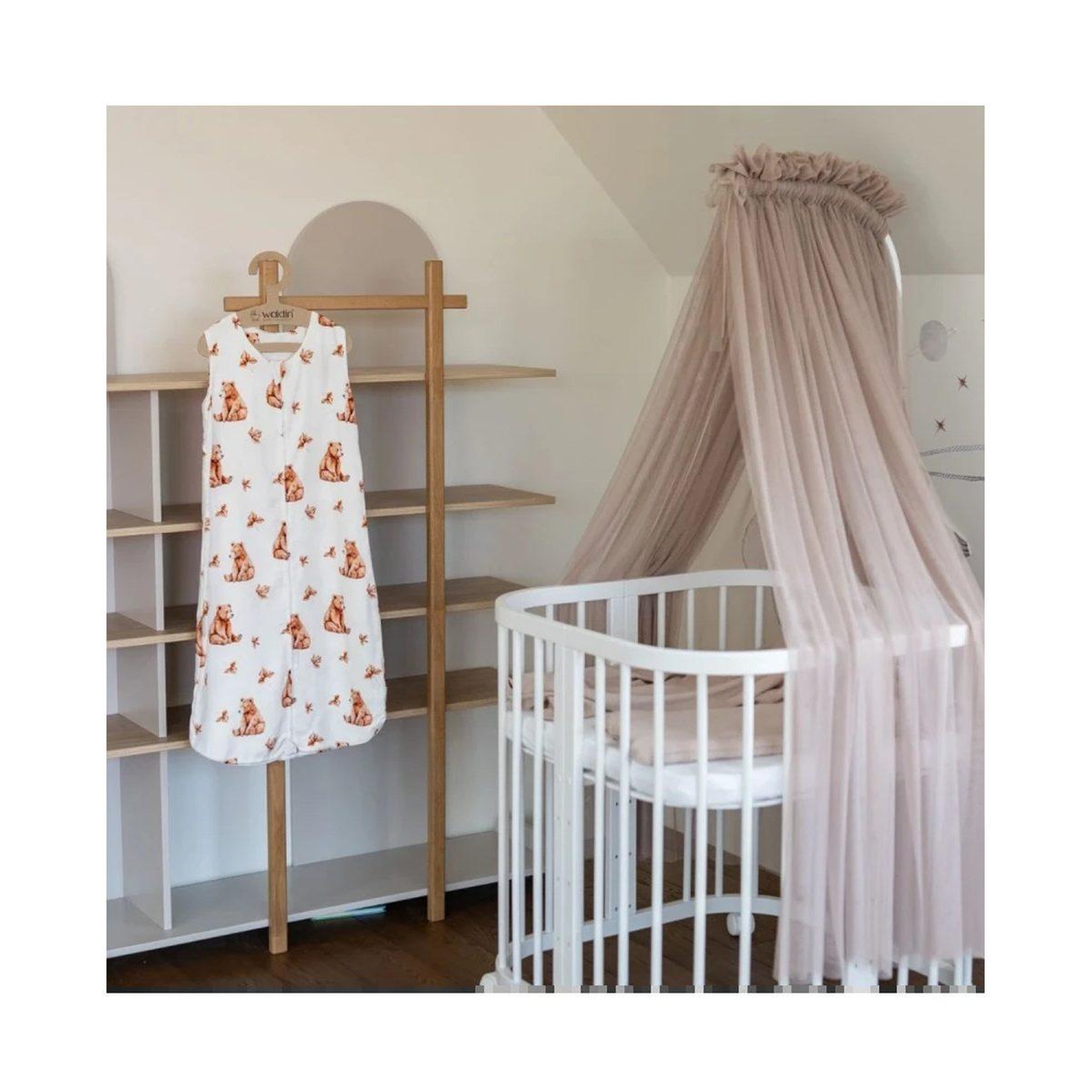 Voir la diapositive 3 : WALDIN Gigoteuse en bambou 50 × 90 cm 2,5 TOG - taille M - motif oursons, blanc