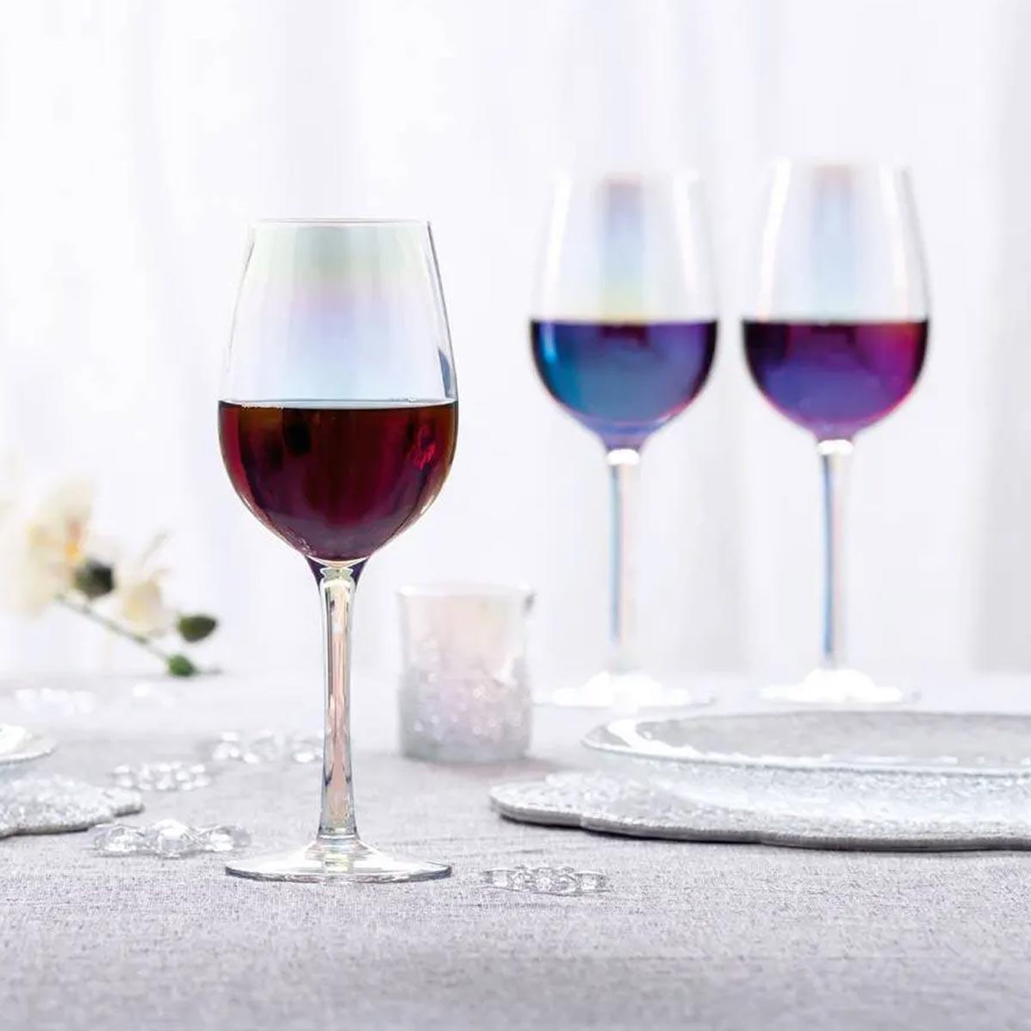 Voir la diapositive 2 : FEERIC LIGHT & CHRISTMAS Lot de 6 verres à vin  fantasy  38cl transparent