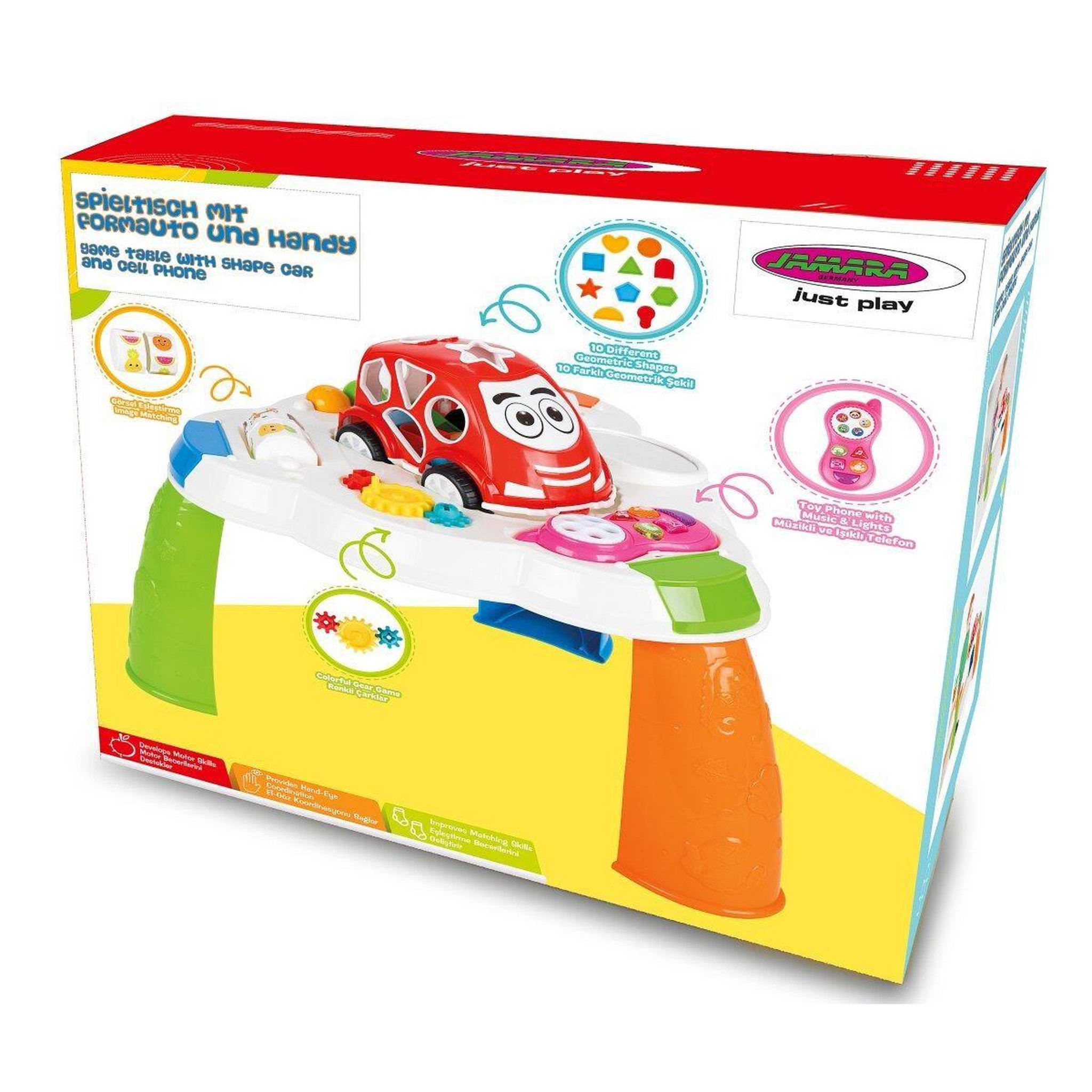Voir la diapositive 4 : Jamara Table de jeu avec voiture moulée et téléphone portable