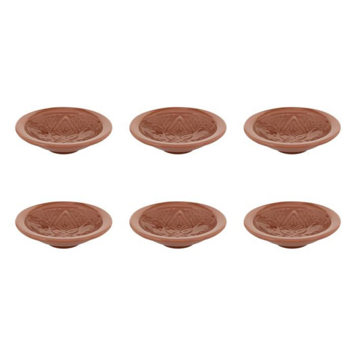 SECRET DE GOURMET Lot de 6 Coupelles  Sienna  15cm Terracotta