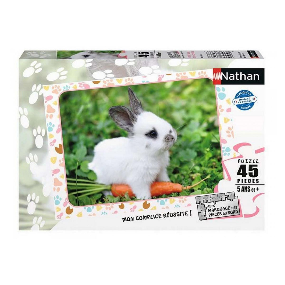 Nathan Puzzle Lapin et Carotte 45 Pièces - Jeu Éducatif pour Enfants