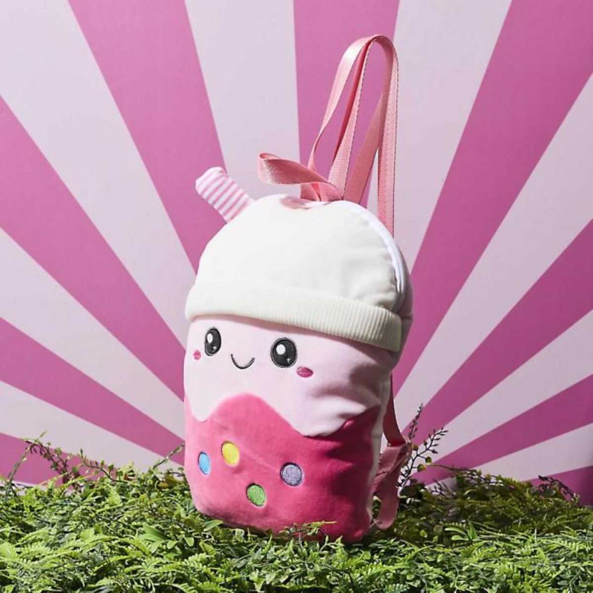 Paris Prix Peluche Sac à Dos Bubble Tea  Kawaii  32cm Rose