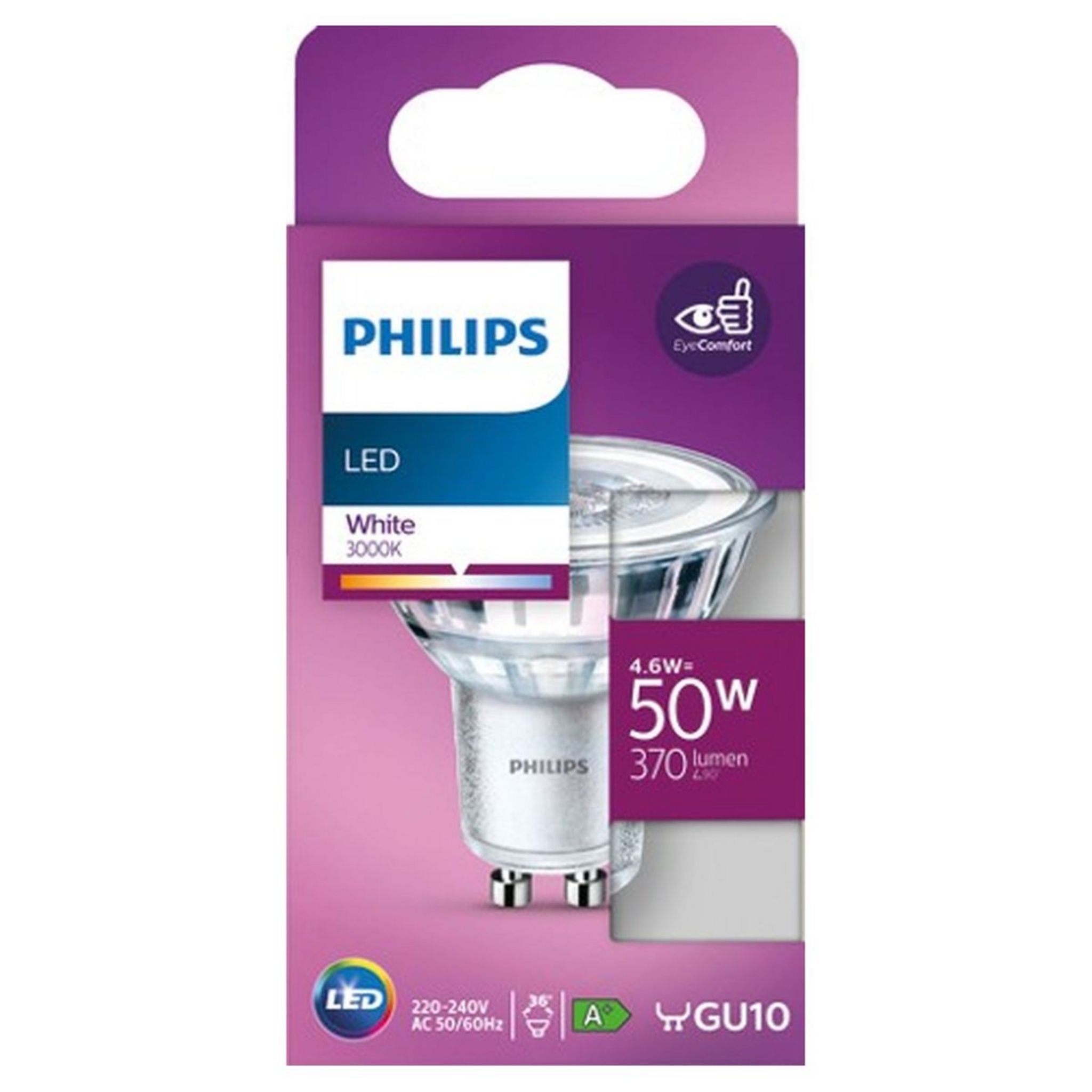 PHILIPS Ampoule led GU10 spot 50W white 370 lumen x1