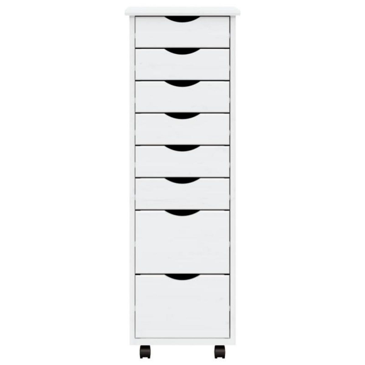 VIDAXL Armoire roulante avec tiroirs MOSS blanc bois de pin solide