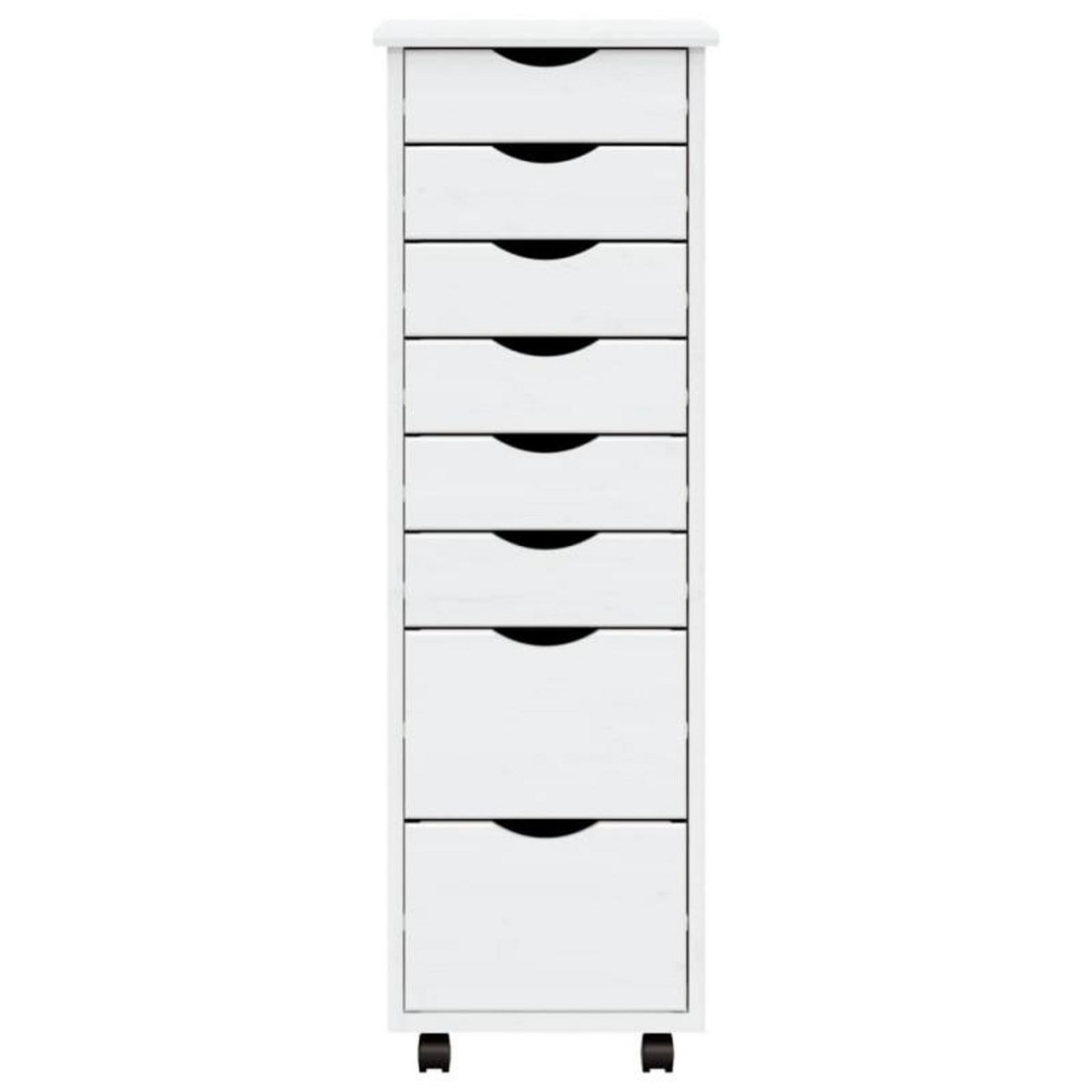 VIDAXL Armoire roulante avec tiroirs MOSS blanc bois de pin solide