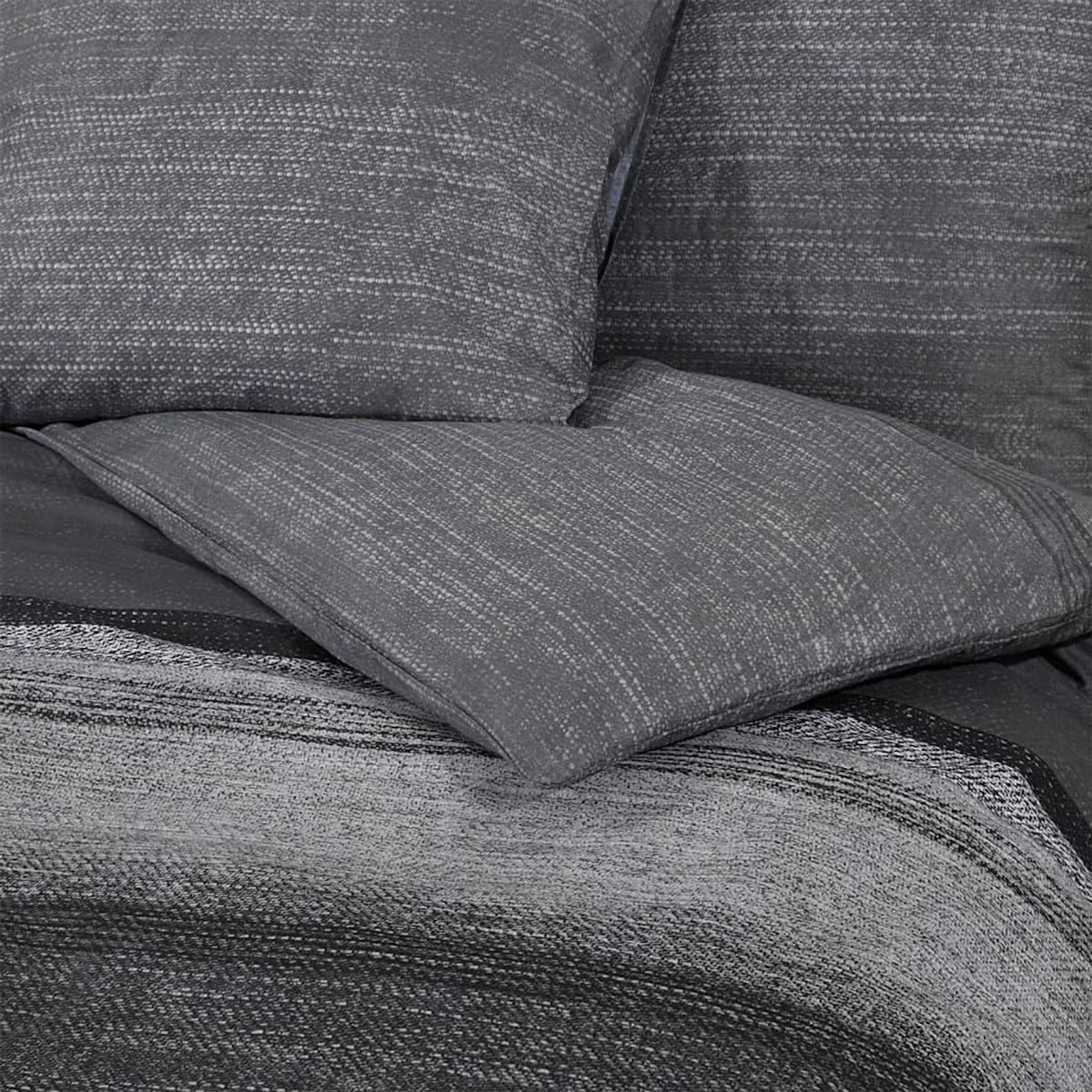 VIDAXL Ensemble de housse de couette gris fonce 135x200 cm Coton