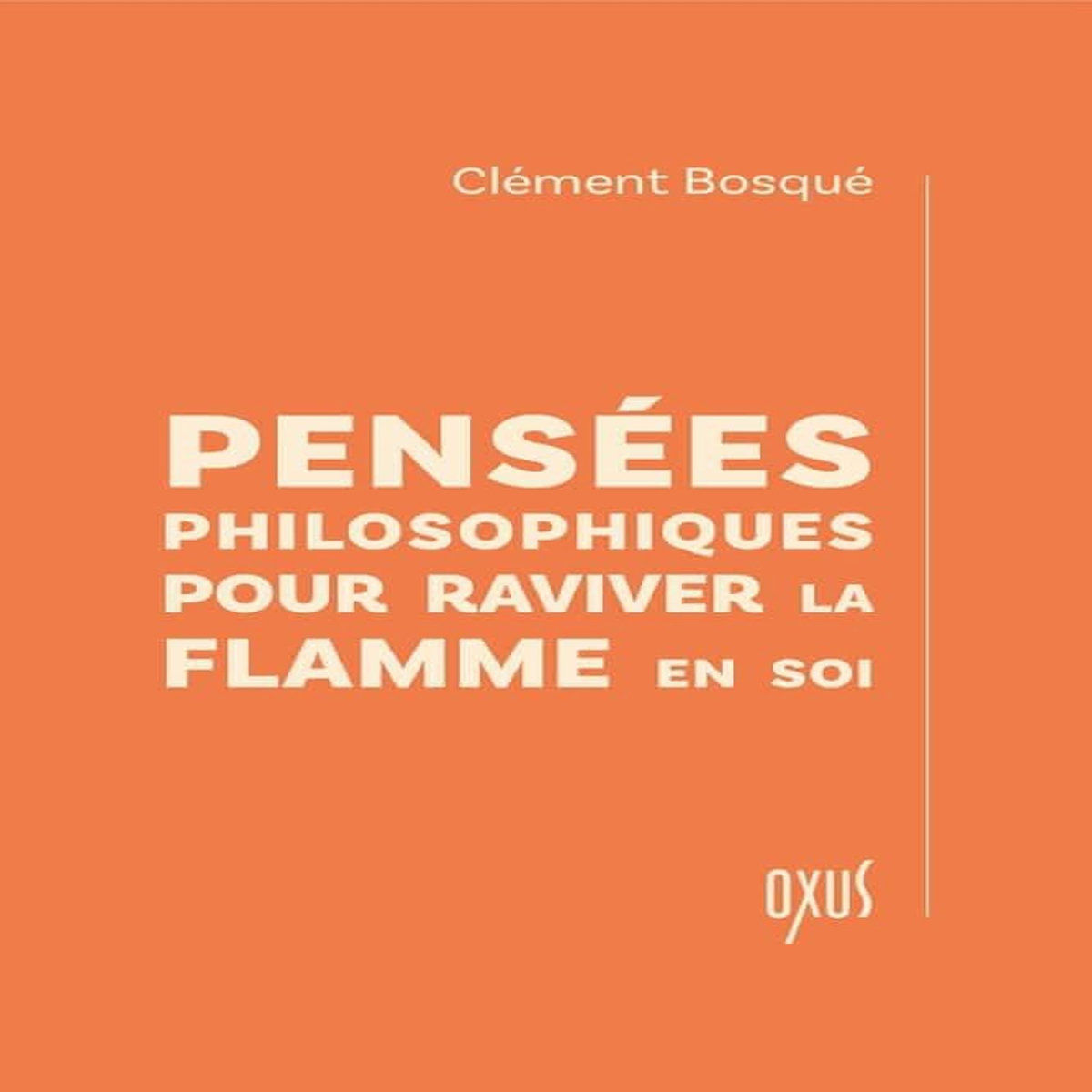 PENSEES PHILOSOPHIQUES POUR RAVIVER LA FLAMME EN SOI, Bosqué Clément