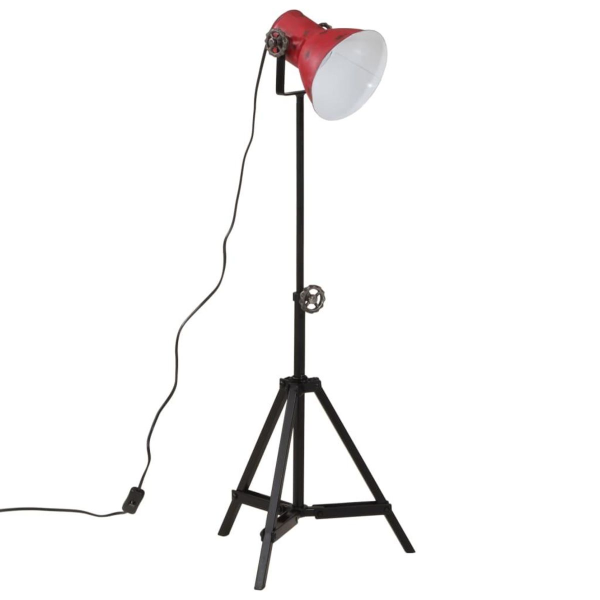 VIDAXL Lampadaire 25 W rouge delave 35x35x65/95 cm E27