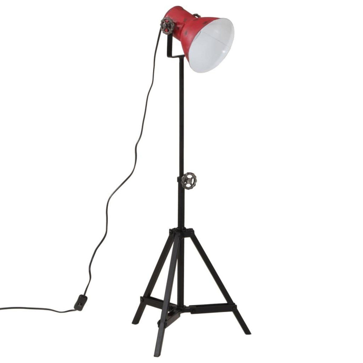 VIDAXL Lampadaire 25 W rouge delave 35x35x65/95 cm E27