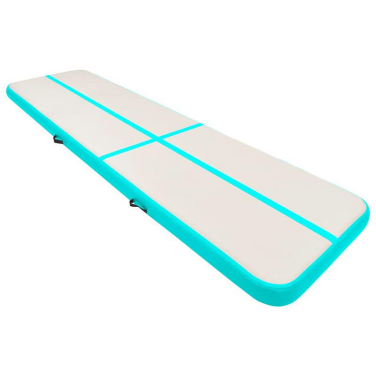 VIDAXL Tapis gonflable de gymnastique avec pompe 700x100x20cm PVC Vert