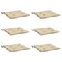 Voir la diapositive 3 : VIDAXL Coussins de chaise jardin lot de 6 beige 50x50x4cm tissu oxford