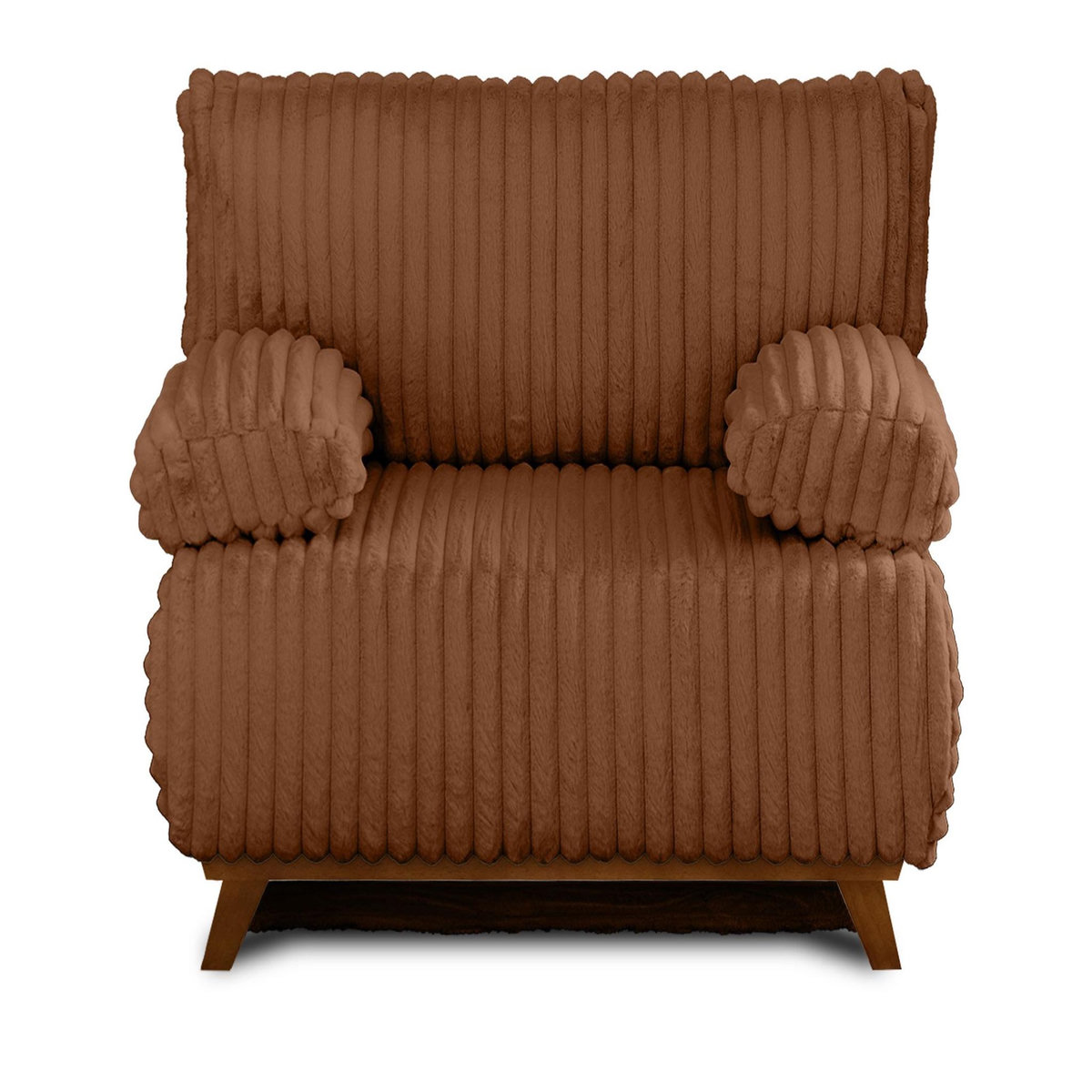 BEST MOBILIER Cristal - fauteuil - convertible avec coffre - en fausse fourrure côtelée