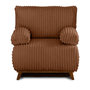 Voir la diapositive 1 : BEST MOBILIER Cristal - fauteuil - convertible avec coffre - en fausse fourrure côtelée