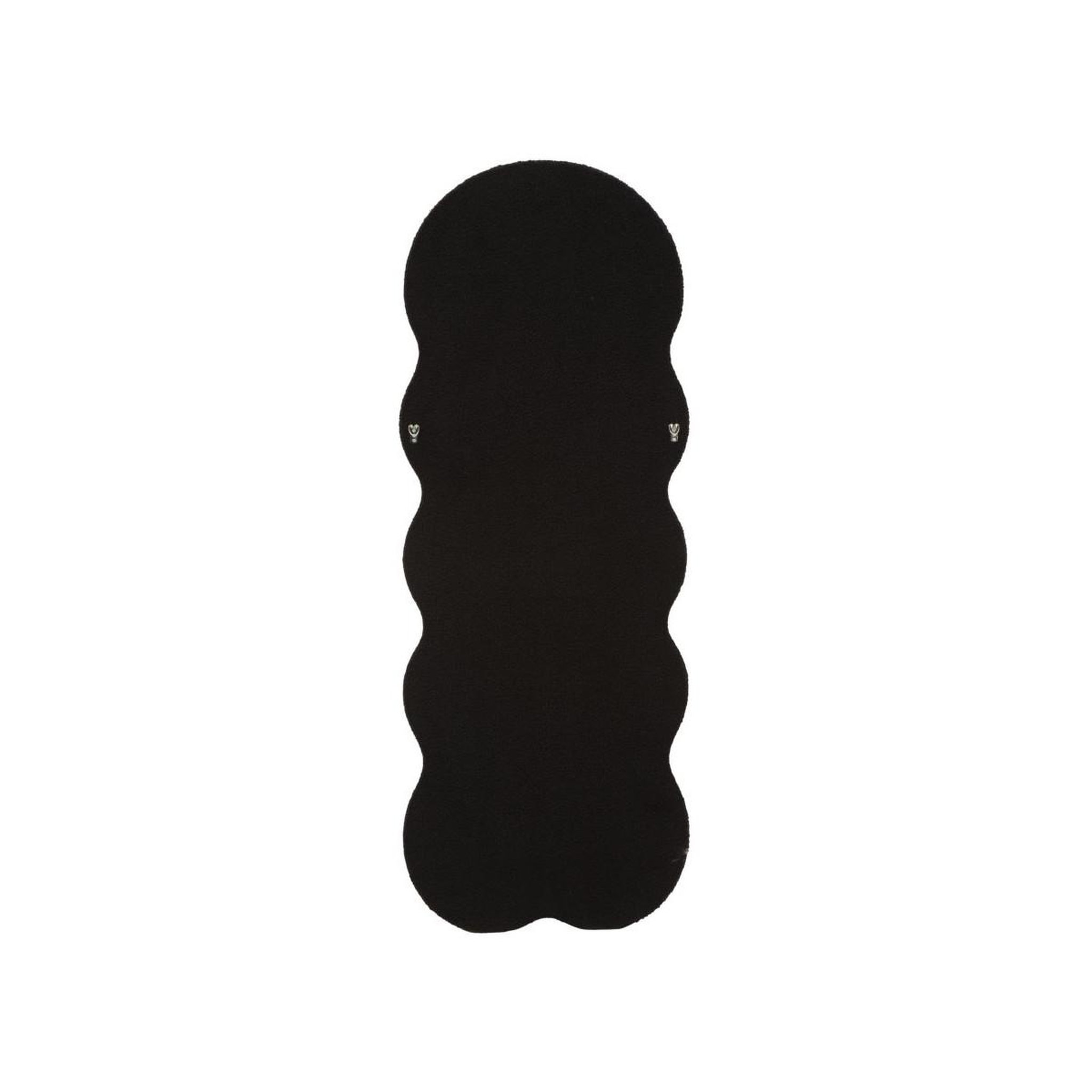 Voir la diapositive 4 : Paris Prix Miroir Mural en Tissu Bouclé  Teddy  160cm Noir